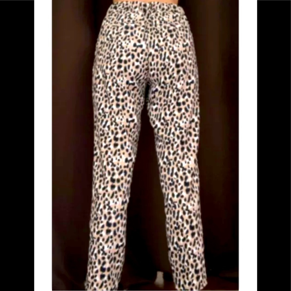Banana Republic Animal Print Hayden Pant  Elastic Waist Pull On Ankle Pants 2